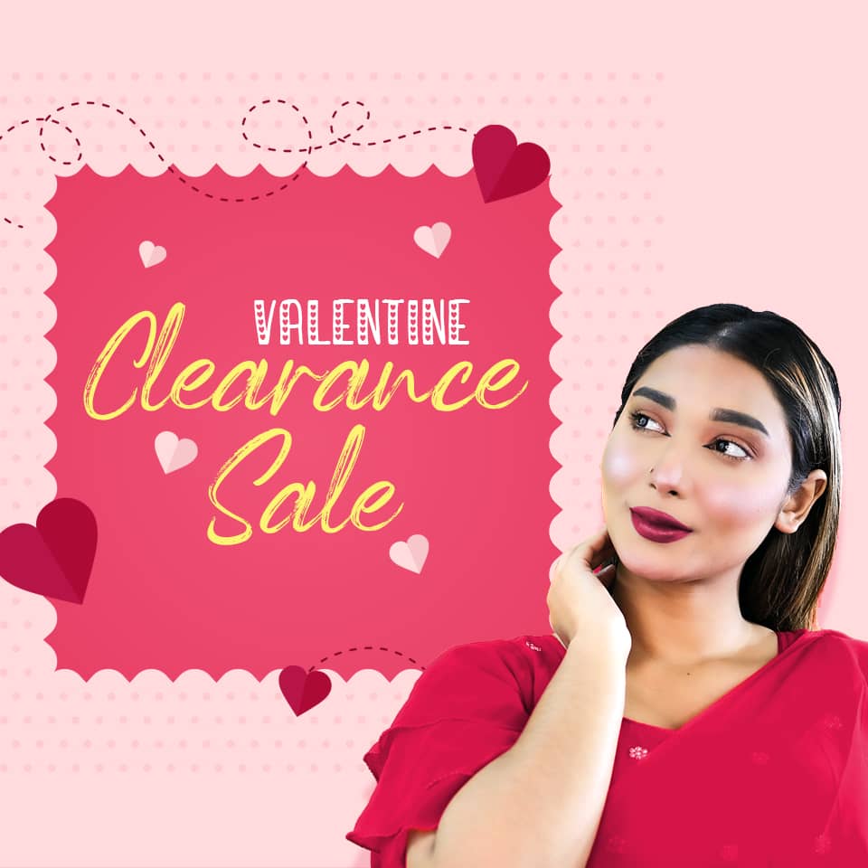 Valentine clearance Sale Banner