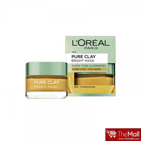 L'Oreal Paris Pure Clay Bright Face Mask 50ml
