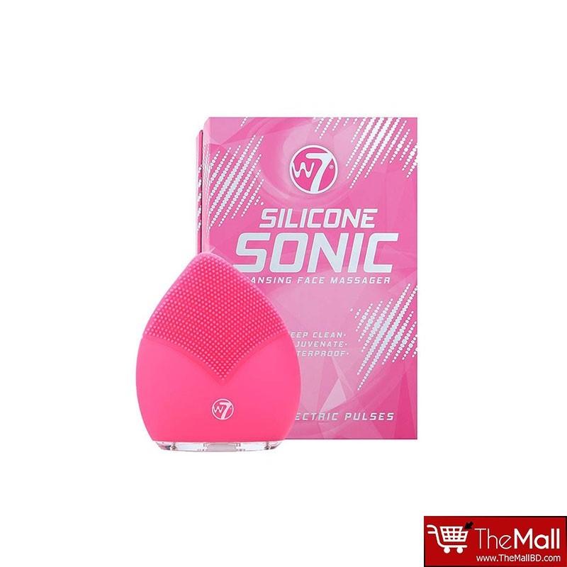 W7 Silicone Sonic Waterproof Cleansing Face Massager