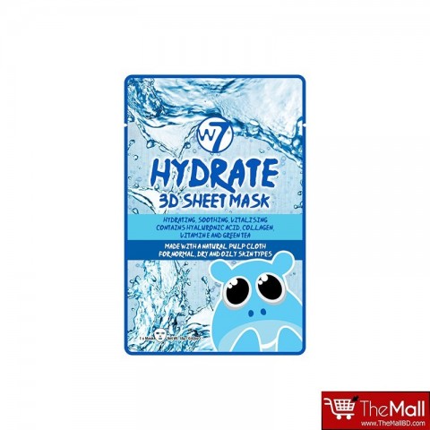 W7 Hydrate 3D Sheet Mask 18g