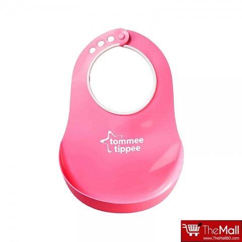 Tommee Tippee Essentials Comfi Neck Bib 6 Months Plus - Pink