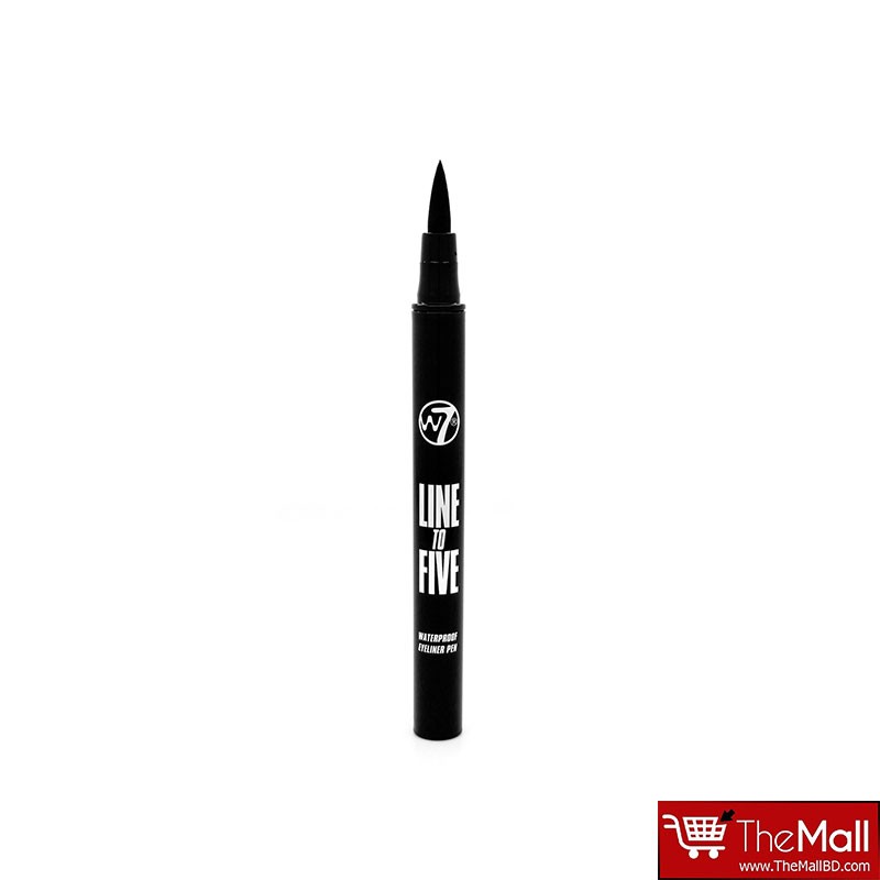 W7 Line to Five Waterproof Black Eyeliner Pen 1.2ml
