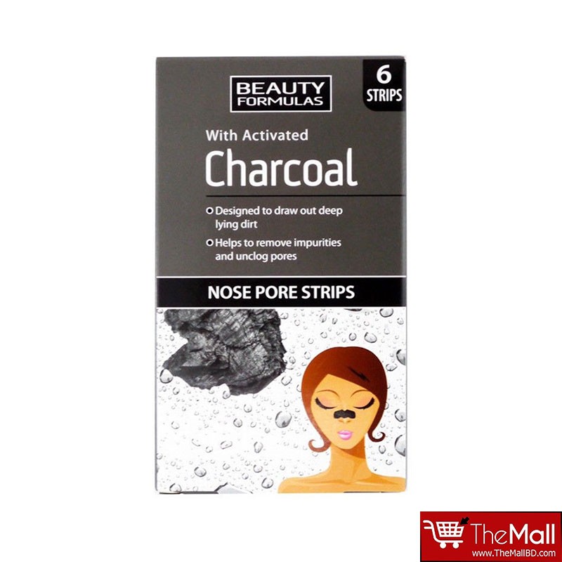 Beauty Formulas Activated Charcoal Nose Pore Strips 6 Strips