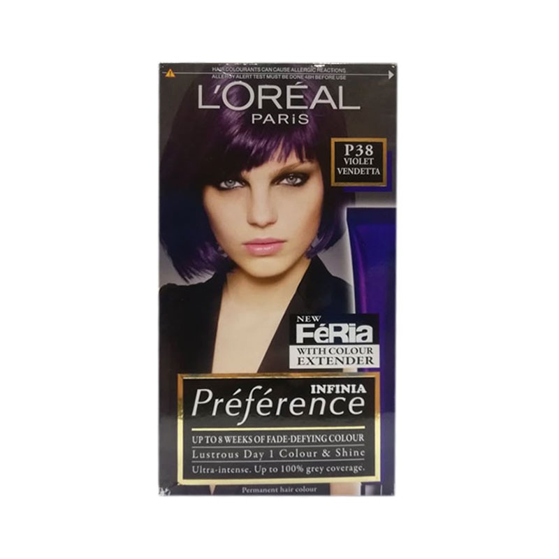 L'oreal Infinia Preference New Feria With Colour Extender Permanent Hair  Colour - P38 Violet Vendetta || The MallBD