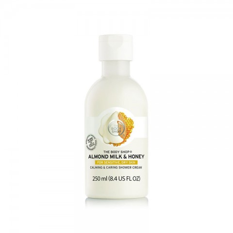 The Body Shop Almond Milk & Honey Soothing & Caring Shower Cream For Sensitive, Dry Skin 250ml