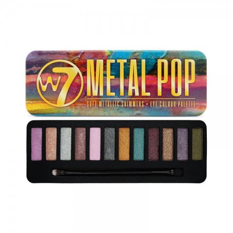 W7 Metal Pop Soft Metallic Shimmers Eye Colour Palette