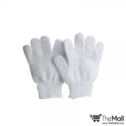 Athena Bath And Shower Exfoliating Gloves 2pc - White