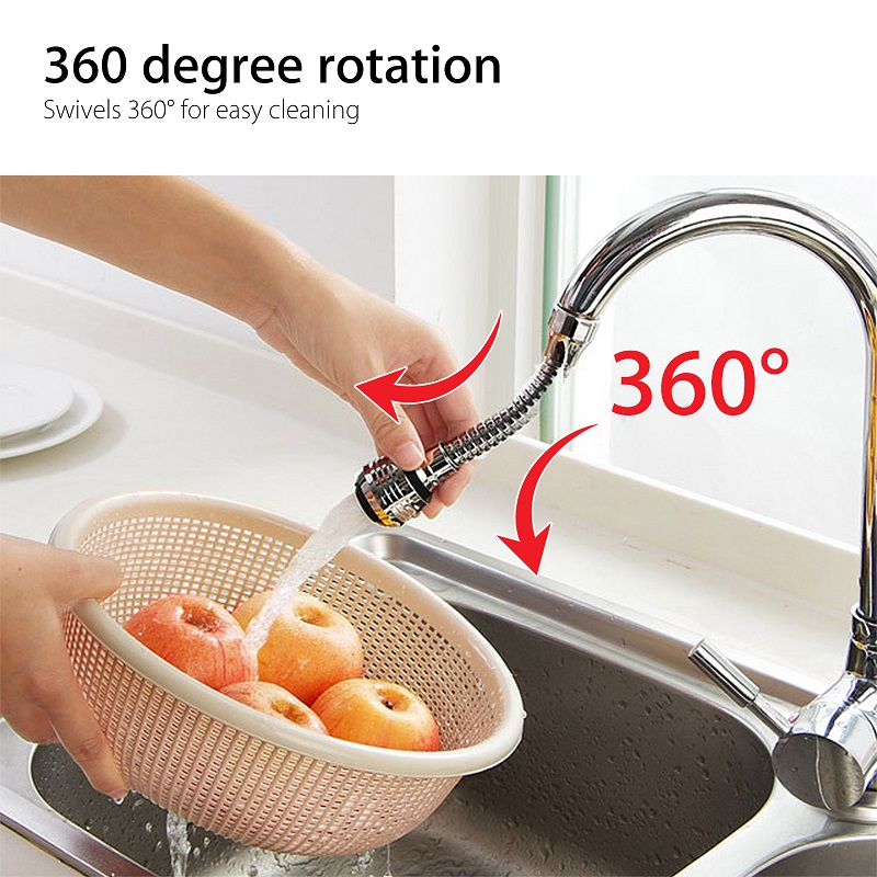 360° Universal Water Saving Flexible Kitchen Swivel Tap Head Extender (1001090)
