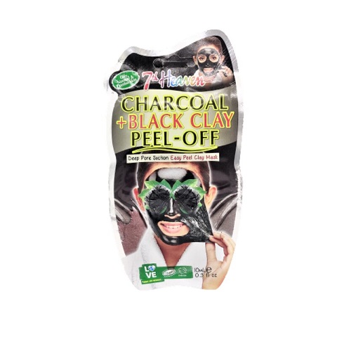 7th Heaven Montagne Jeunesse Charcoal + Black Clay Peel-Off Face Mask 10ml