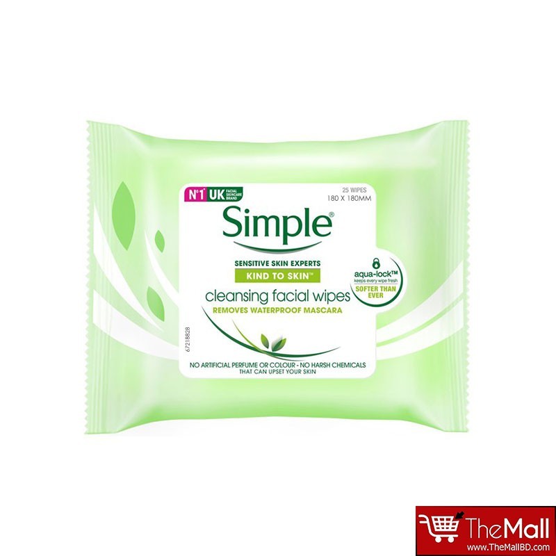 Simple Kind To Skin Cleansing Wipes For Sensitive Skin 25 Wipes