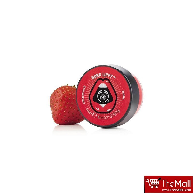 The Body Shop Born Lippy Pot Lip Balm 10ml - Strawberry (Fraise)