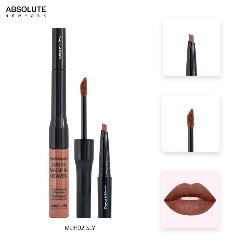 Absolute New York Matte Made In Heaven Liquid Lipstick & Liner Duo - MLIH02 SLY