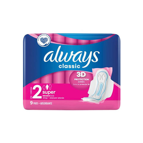 Always Classic Super 3D Protection 9 pads - Size 2