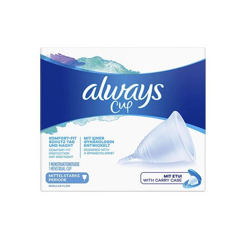 Always Comfort-Fit Protection Day And Night Menstrual Cup With Carry Case - Medium Period