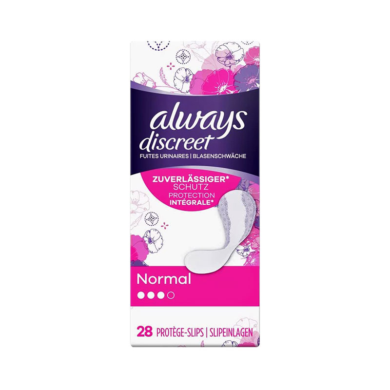 Always Discreet Normal Panty Liners Pad for Bladder Leakage - 28pcs