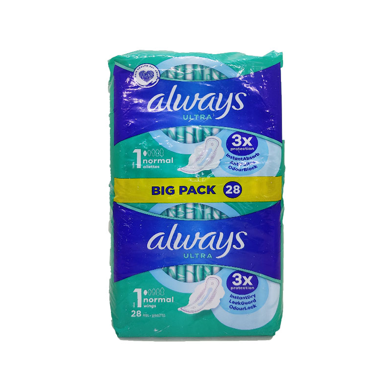 Always Ultra Normal (Size 1) Sanitary Towels - 28 Pads