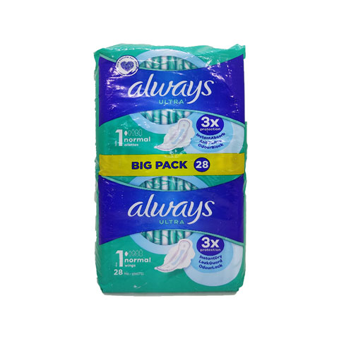 Always Ultra Normal (Size 1) Sanitary Towels - 28 Pads