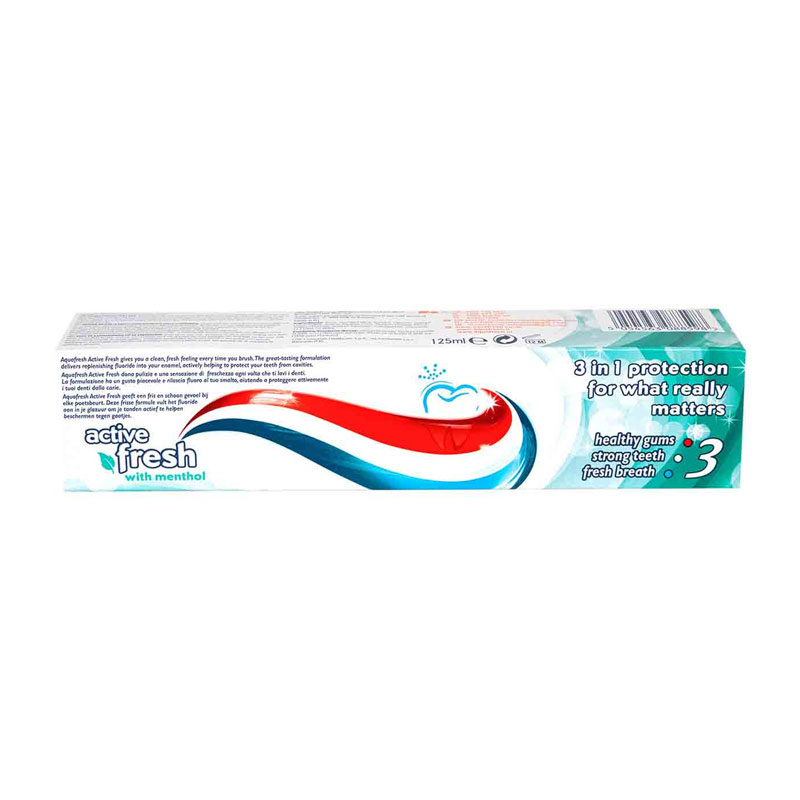 Aquafresh Active Fresh with Menthol Toothpaste 125ml