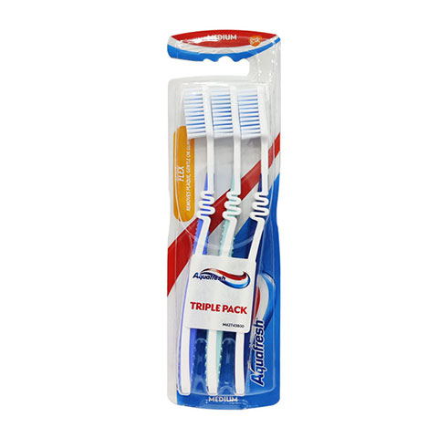 Aquafresh Triple Pack Medium Flex Toothbrush - Paste