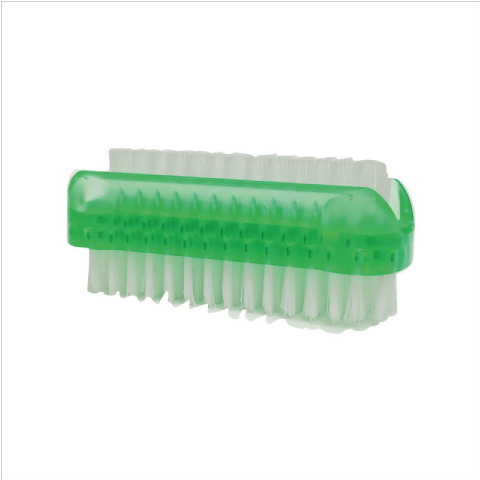 Athena Double Sided Plastic Nail Brush - Green