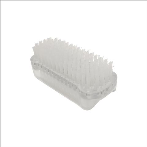 Athena Double Sided Plastic Nail Brush - White