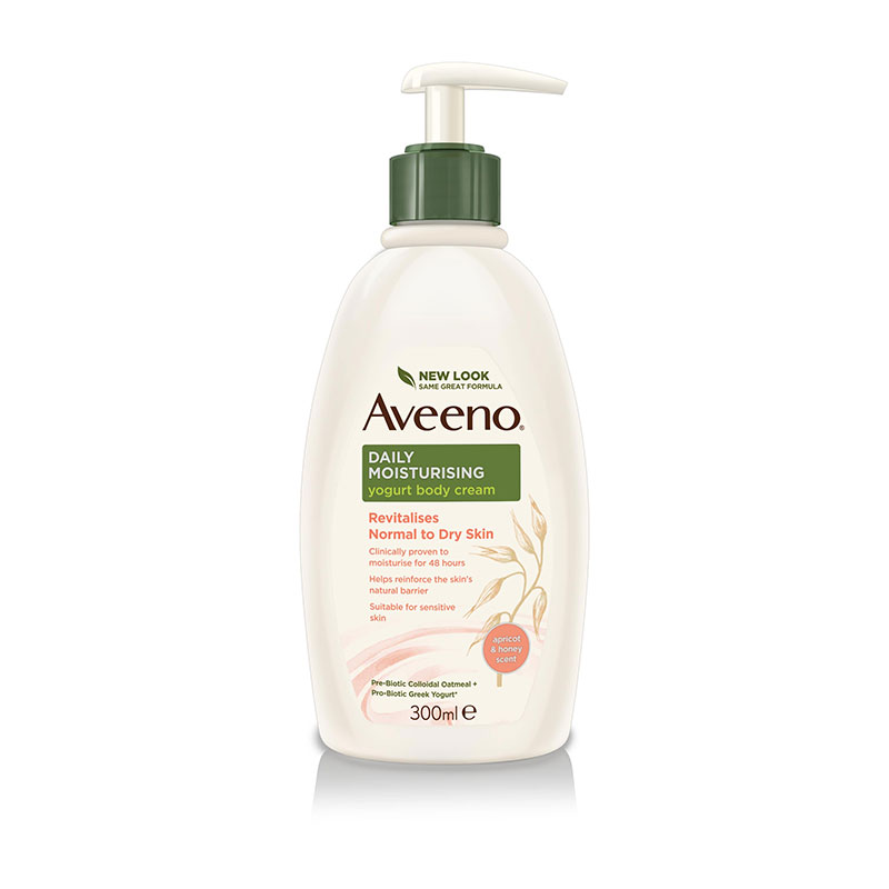 Aveeno Daily Moisturising Yogurt Body Cream With Apricot & Honey Scent 300ml