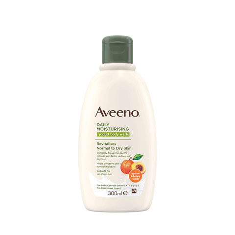 Aveeno Daily Moisturising Yogurt Body Wash With Apricot and Honey 300ml