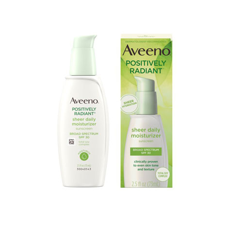 Aveeno Positively Sheer Daily Moisturizer Sunscreen 73ml - SPF 30