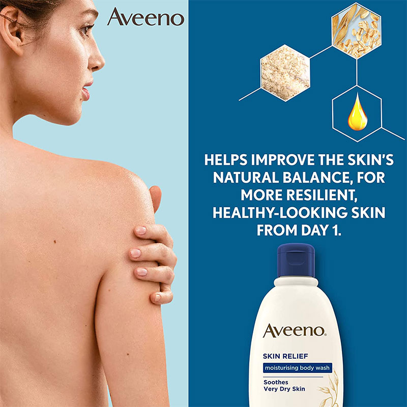 Aveeno Skin Relief Moisturising Body Wash For Soothe Very Dry Skin 300ml
