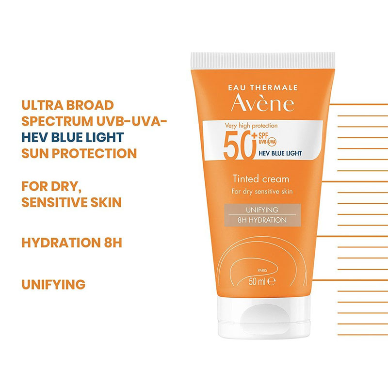 Avene Very High Protection Tinted Cream For Dry Sensitive Skin 50ml - SPF50+