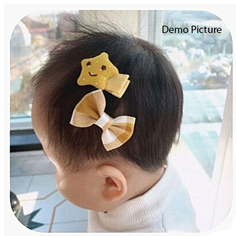 Baby Princess Crown Hair Accessories Hairpin Set - Yellow