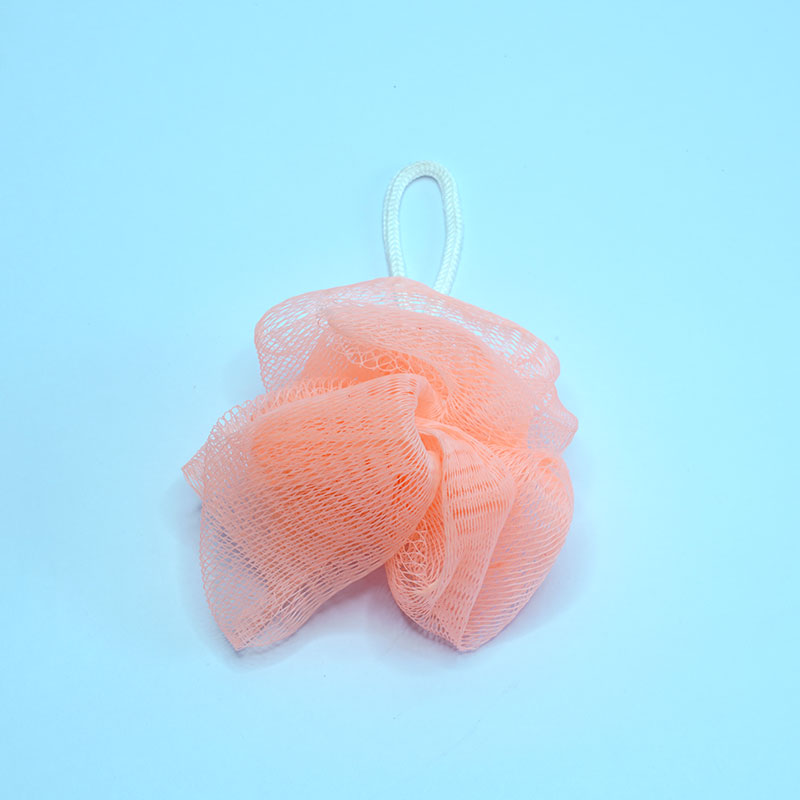 Bath Shower Small Size Sponge Mesh Net Bath Ball - Light Orange
