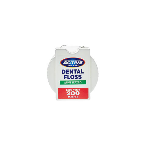 Beauty Formulas Active Oral Care Dental Floss Mint Waxed 200 Metres