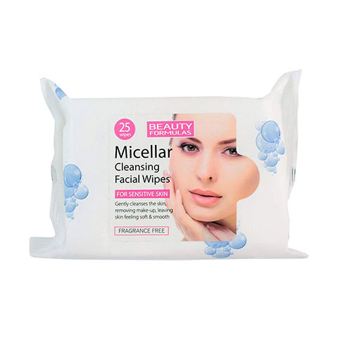 Beauty Formulas Micellar Cleansing Facial Wipes - 25 Wipes