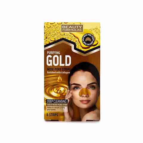Beauty Formulas Purifying Gold Nose Pore Deep Cleansing Strips 6 Pack