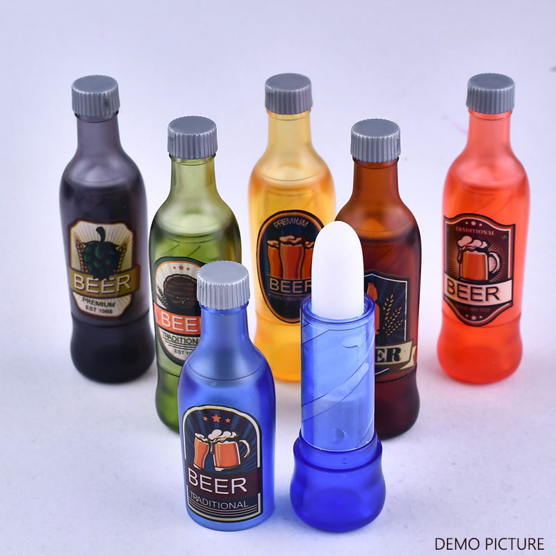 Beer Bottle Colorless Moisturizing Lip Balm - Wine