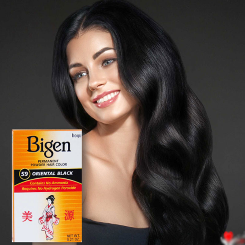Bigen Permanent Powder Hair Colour 6g - No 59 Oriental Black || The MallBD