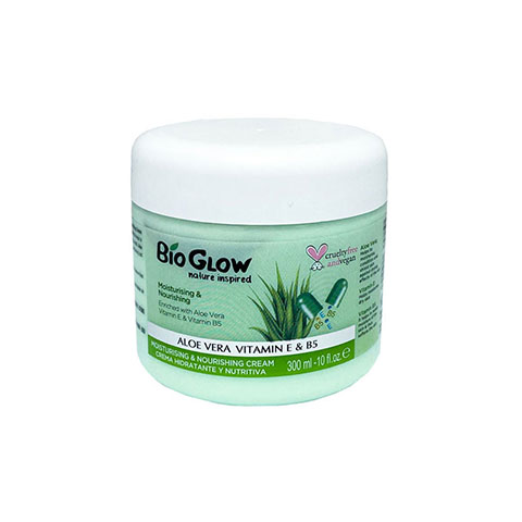 Bio Glow Aloe Vera Vitamin E & B5 Moisturising & Nourishing Cream 300ml