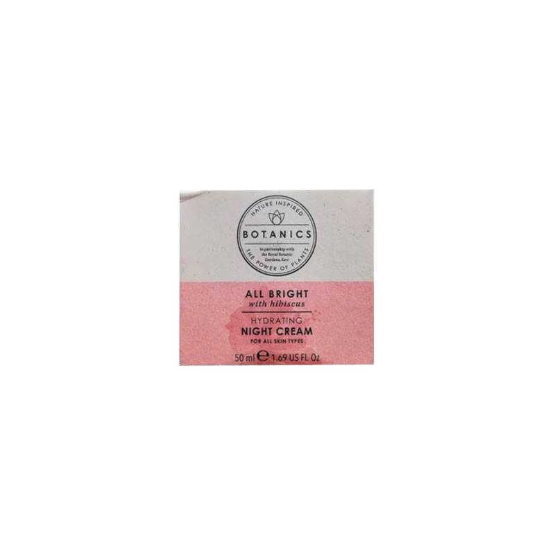 Boots Botanics All Bright With Hibiscus Hydrating Night Cream For All Skin Types  50ml