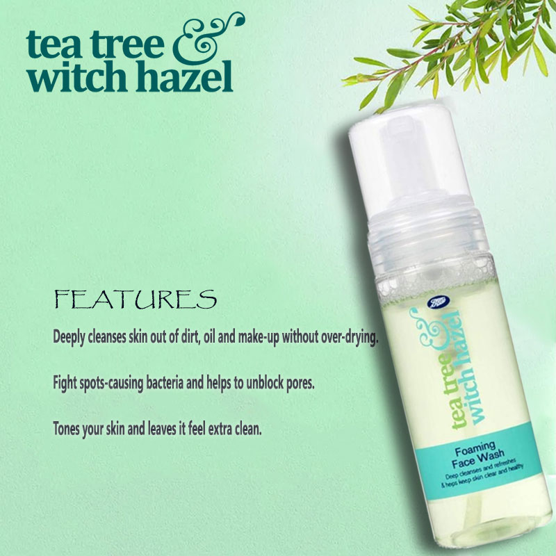 Boots Tea Tree & Witch Hazel Foaming Face Wash 150ml