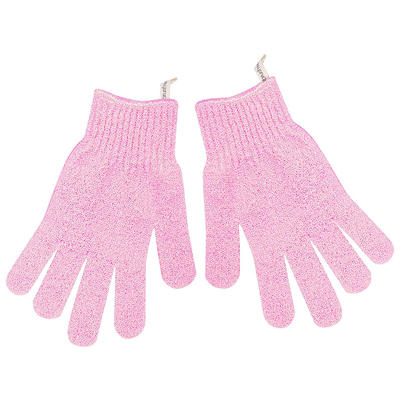 Brush Works Pair Of Spa Exfoliating Body Gloves - Pink