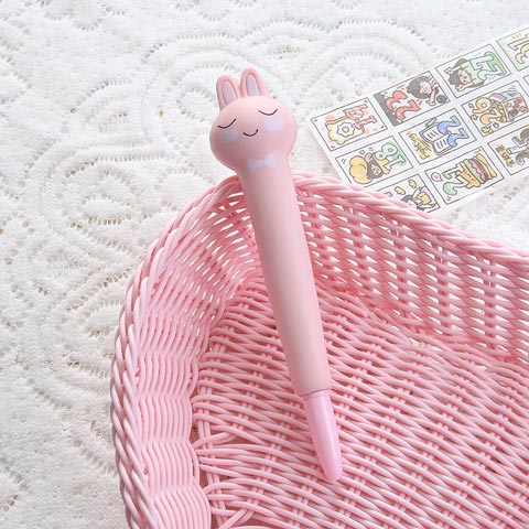 Cartoon Vent Cute Gel Pen - Pink Bunny (301143)