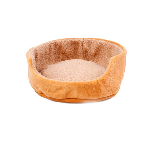 Cat Litter Round Velvet Lamb - Yellow (20216)