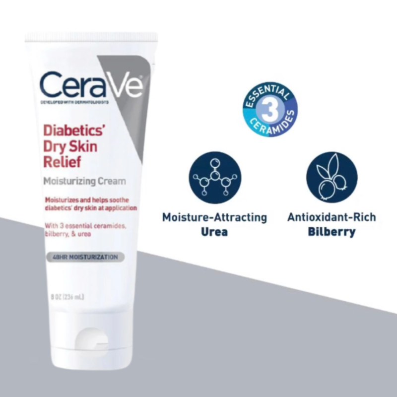 Cerave Diabetics Dry Skin Relief Moisturizing Cream 236ml The Mallbd 7086