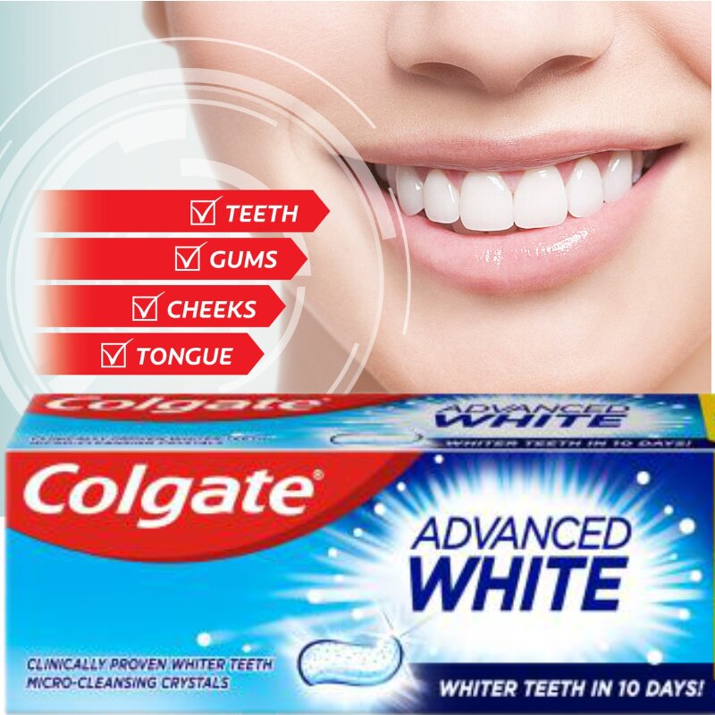 Colgate Advanced White Fluoride Toothpaste 50ml