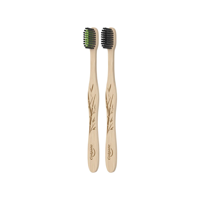 Colgate Bamboo Charcoal Medium Toothbrush - 2 Pack