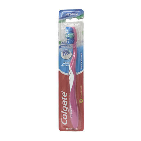Colgate Triple Action Medium Toothbrush - Pink