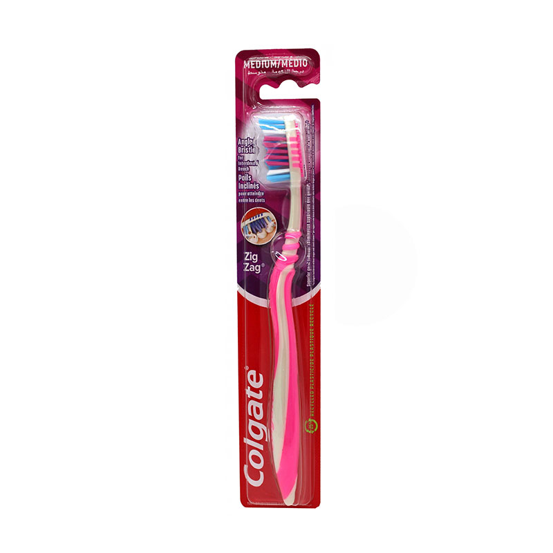 Colgate Zigzag Medium Toothbrush - Pink