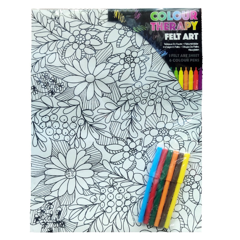 Colour Therapy Felt Art With Pens  11" x 15"