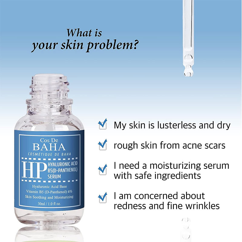 Cos De BAHA HP Hyaluronic Acid B5 D-Panthenol Serum 30ml